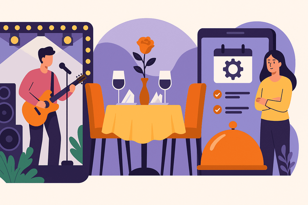 F Cube Events - Hospitality and Tech Illustration